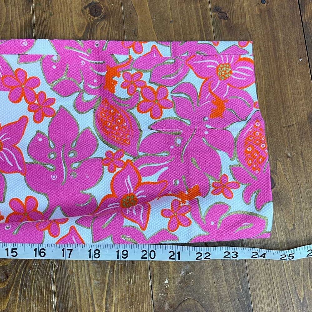 Lilly Pulitzer size 8 palm beach fit pink floral print Capri pants - Picture 8 of 8